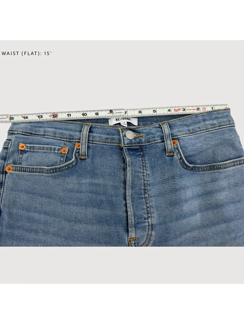 RE/DONE 70s Comfort Stretch High Rise Stove Pipe Jeans 29